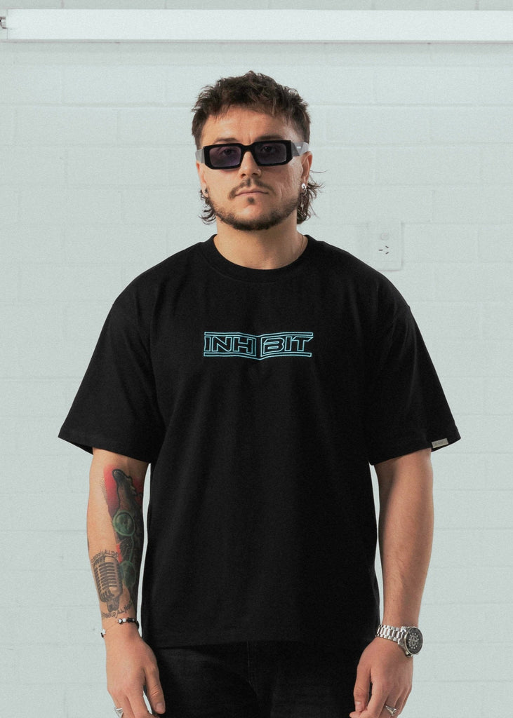 Classic Cyan Logo Stencil Tee