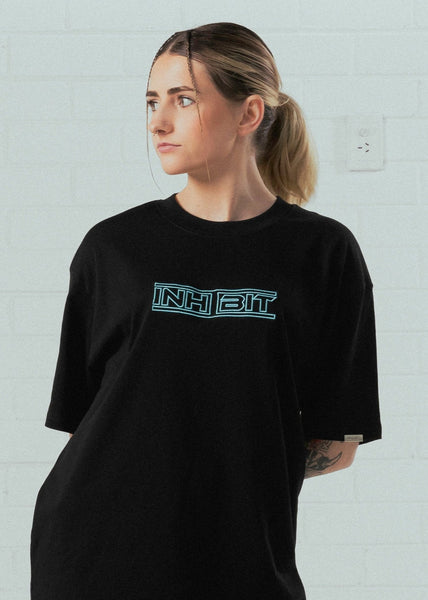 Classic Cyan Logo Stencil Tee